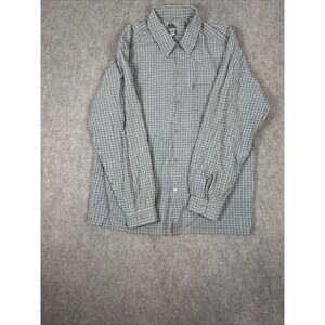 Vintage Quicksilver Flannel Shirt Men Large Green Check Plaid Outdoor